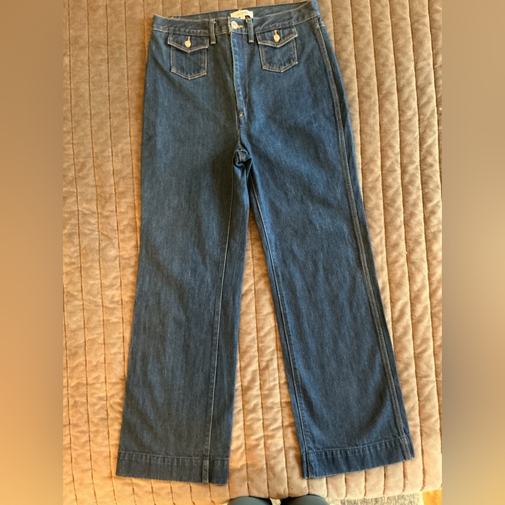 Re/Done Denim Jeans 70s Wide Leg Pocket